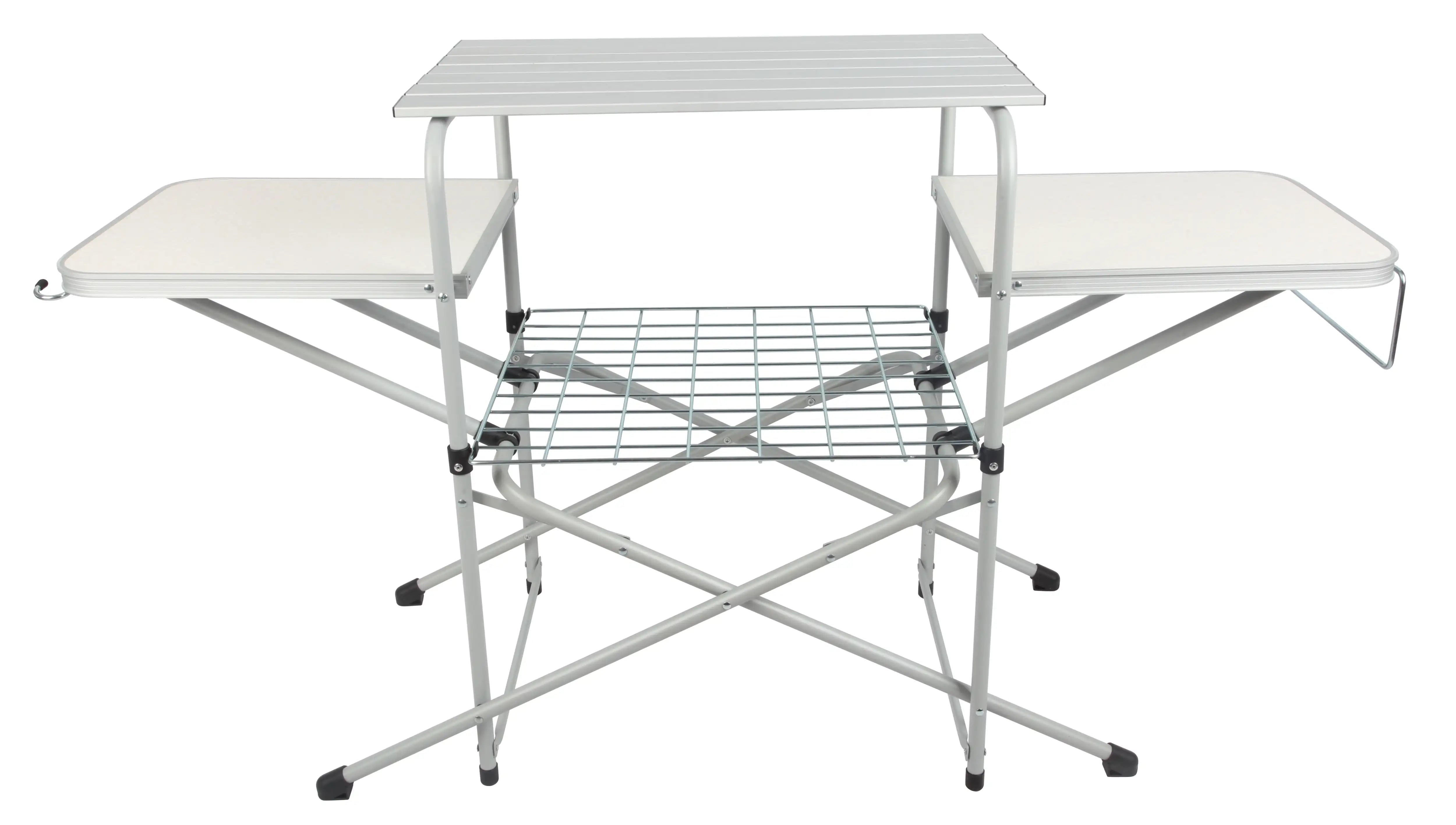 Camp Kitchen Cooking Stand with Three Table Tops