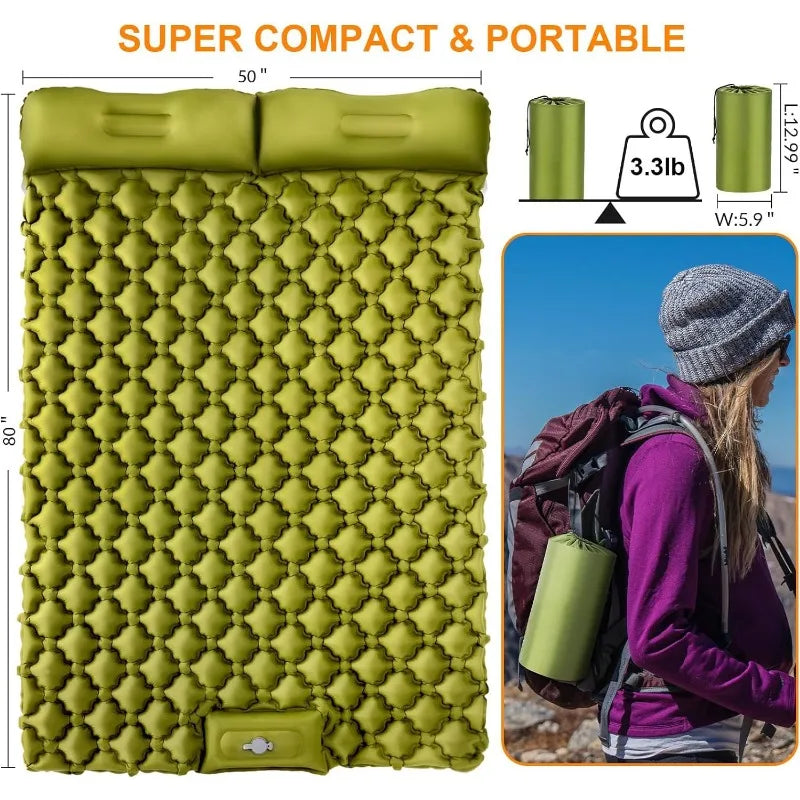 Double Sleeping Pad, Ultralight 4" Extra-Thick