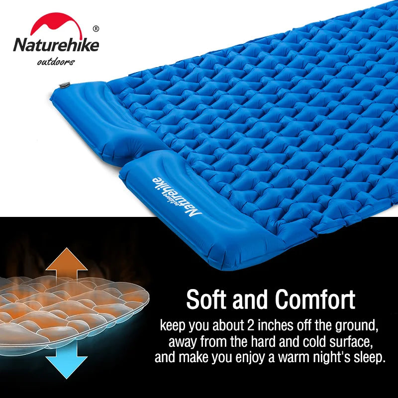 Naturehike Camping Mattress Ultralight Double Air Mattress Outdoor Folding Bed Sleeping Pad Car Travel Inflatable Mattress