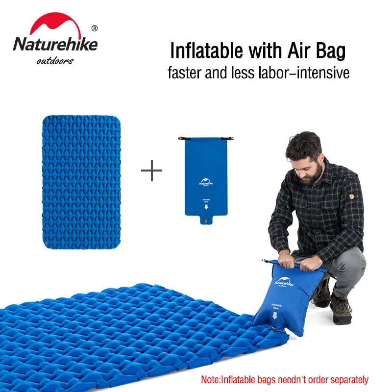 Naturehike Camping Mattress Ultralight Double Air Mattress Outdoor Folding Bed Sleeping Pad Car Travel Inflatable Mattress