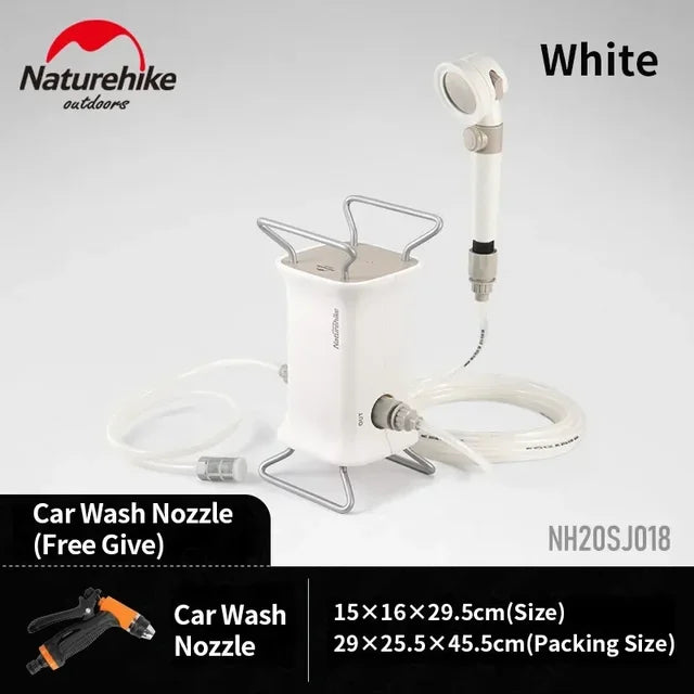 Naturehike Outdoor 2 In 1 Vehicle-Mounted Shower Multiple Modes Ultra Light Portable Mobile Shower Room Park Car Wash Water Pump