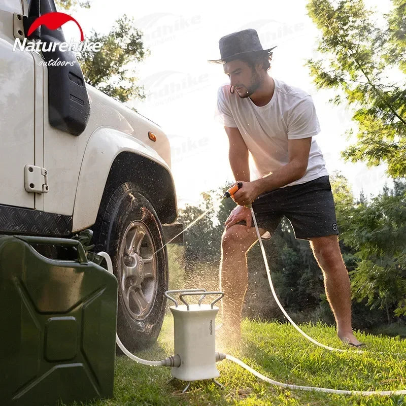 Naturehike Outdoor 2 In 1 Vehicle-Mounted Shower Multiple Modes Ultra Light Portable Mobile Shower Room Park Car Wash Water Pump