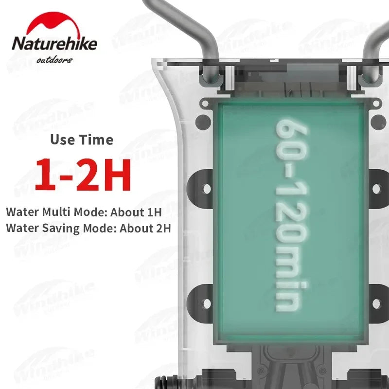 Naturehike Outdoor 2 In 1 Vehicle-Mounted Shower Multiple Modes Ultra Light Portable Mobile Shower Room Park Car Wash Water Pump