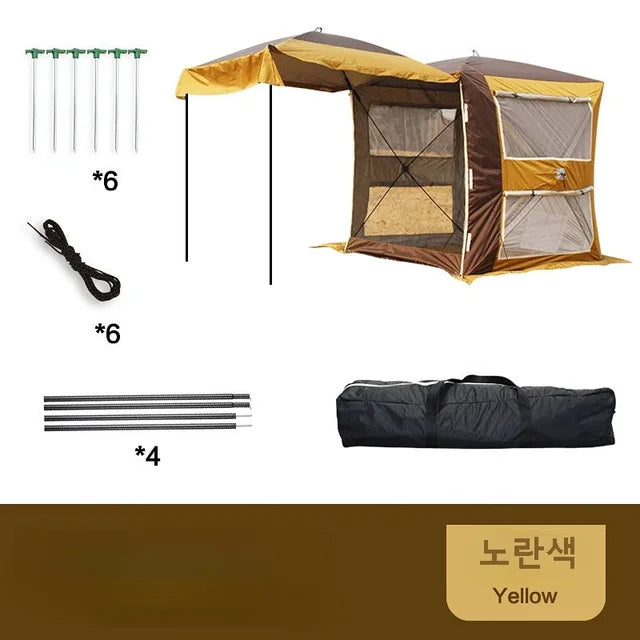 Outdoor Automatic Pop Up Car Rear Extention Tent 3-4 Person