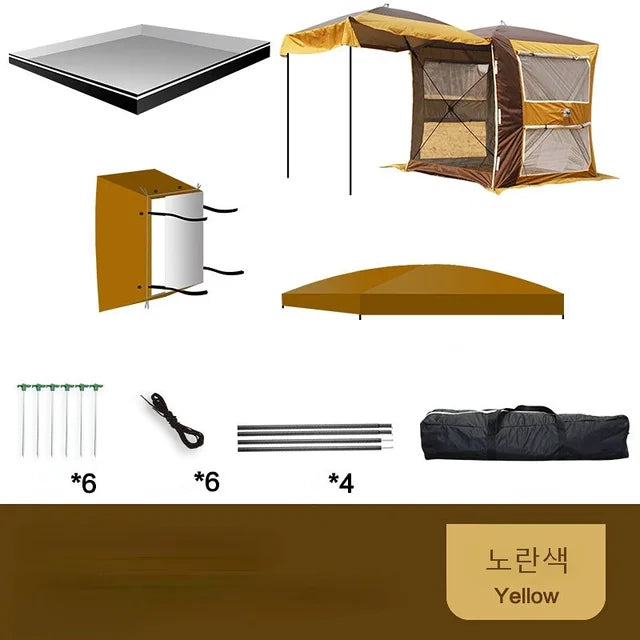 Outdoor Automatic Pop Up Car Rear Extention Tent 3-4 Person