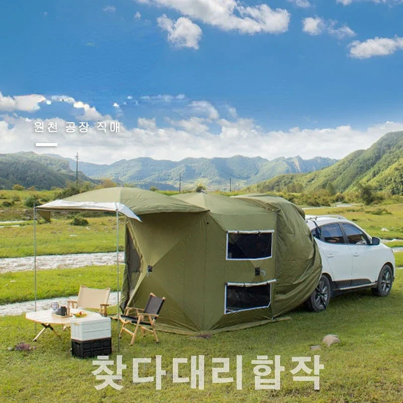 Outdoor Automatic Pop Up Car Rear Extention Tent 3-4 Person