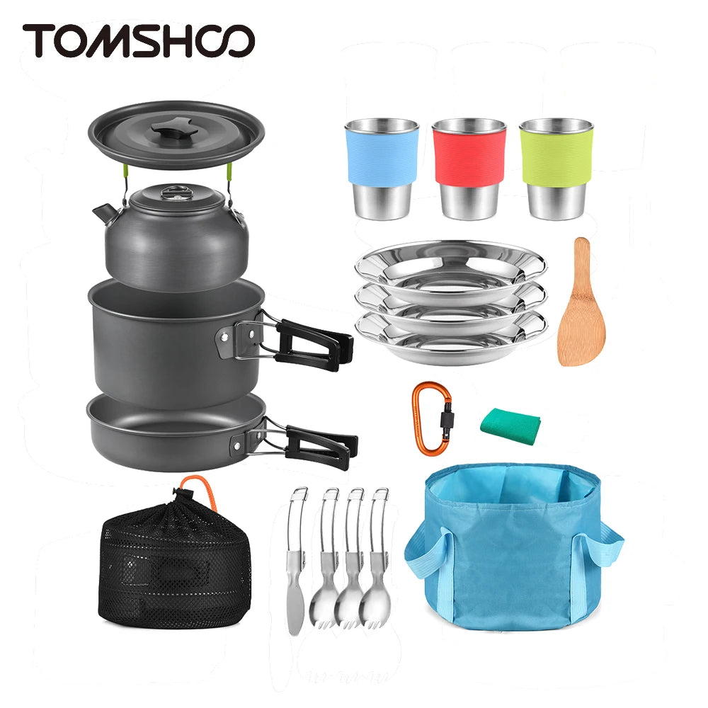 Camping Cookware 22pcs kit