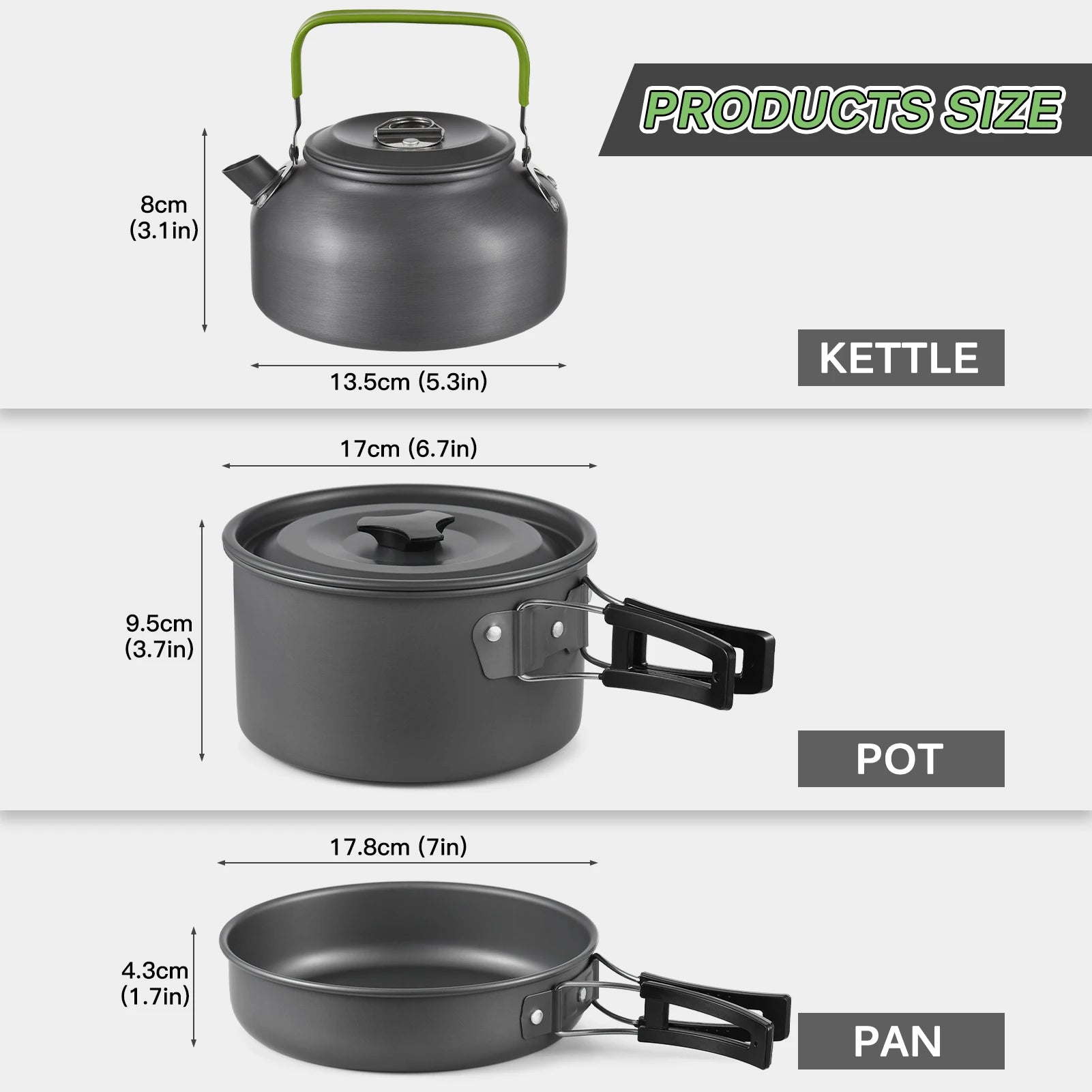 Camping Cookware 22pcs kit