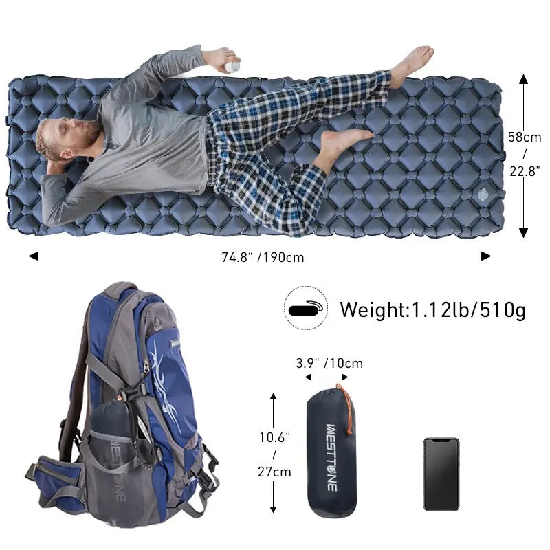 Camping Sleeping Pad Ultralight Inflatable Mattress